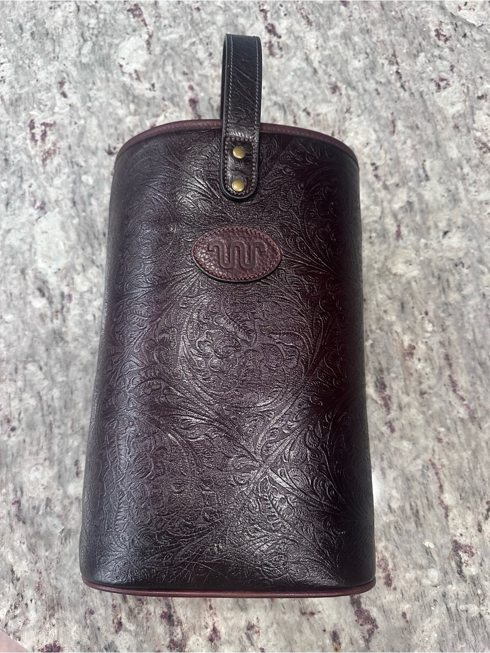 KING RANCH 2 bottle wine tote Bar Accessory - Chocolate Brown